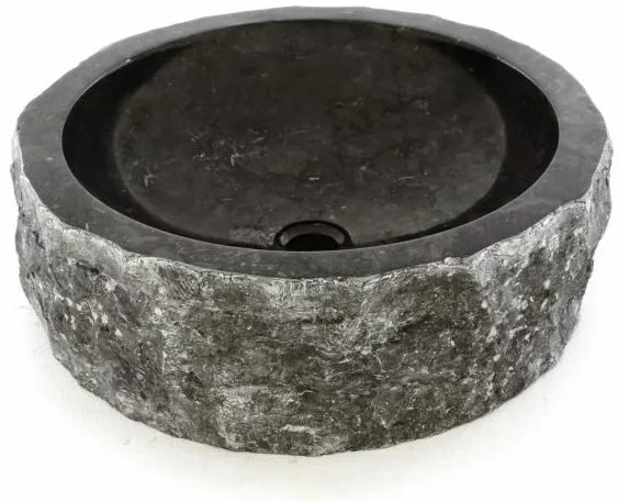 DIVERO Mosdókagyló márvány Black Ø47