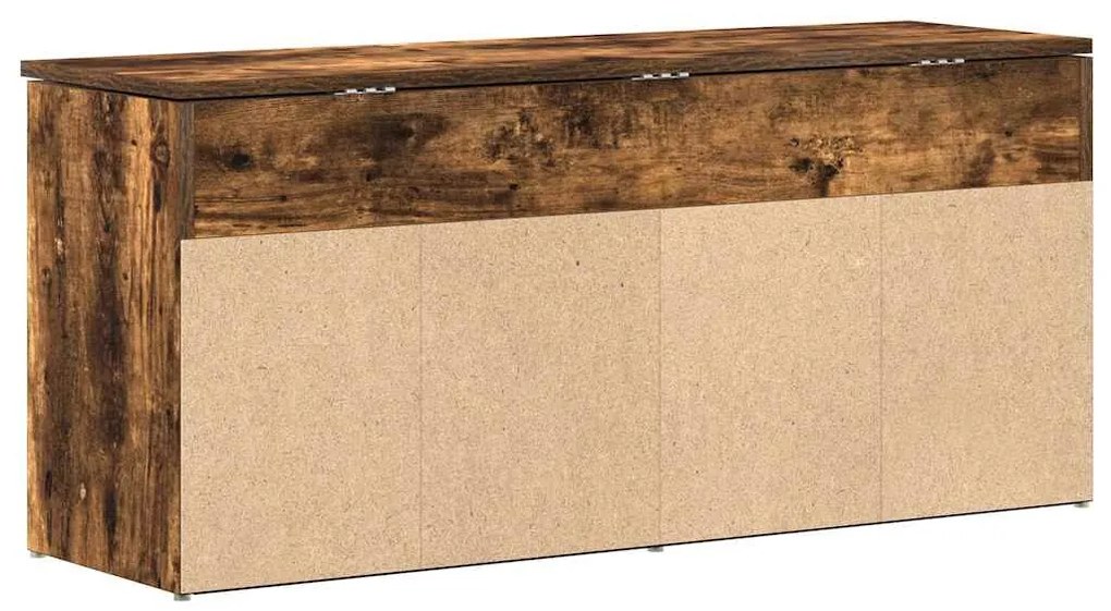 füstös tölgy színű szerelt fa cipőpolc 102x30,5x45 cm