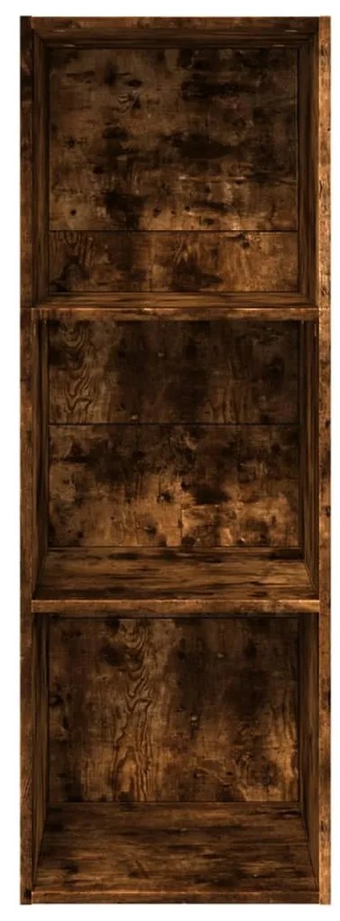 füstös tölgy színű szerelt fa könyvszekrény 40 x 30 x 114 cm