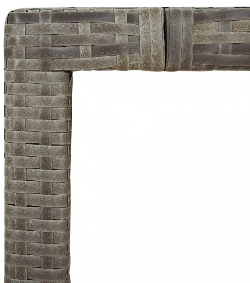 7 részes szürke polyrattan kerti étkezőgarnitúra párnával
