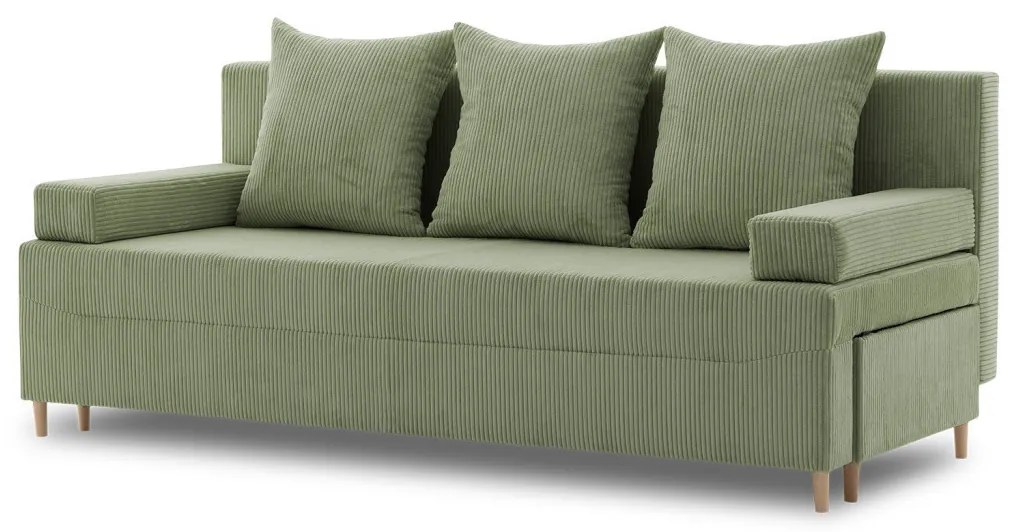 Fireze kanapé, kordbársony, zöld