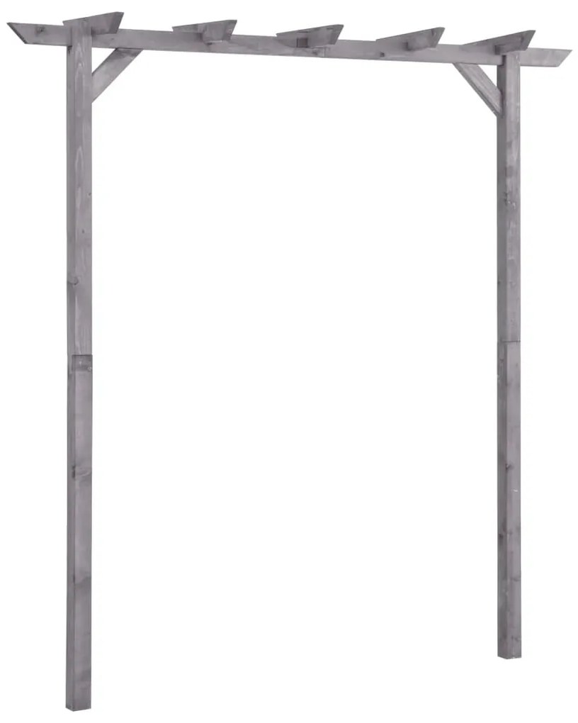 Szürke impregnált fenyőfa kerti pergola 200 x 40 x 205 cm