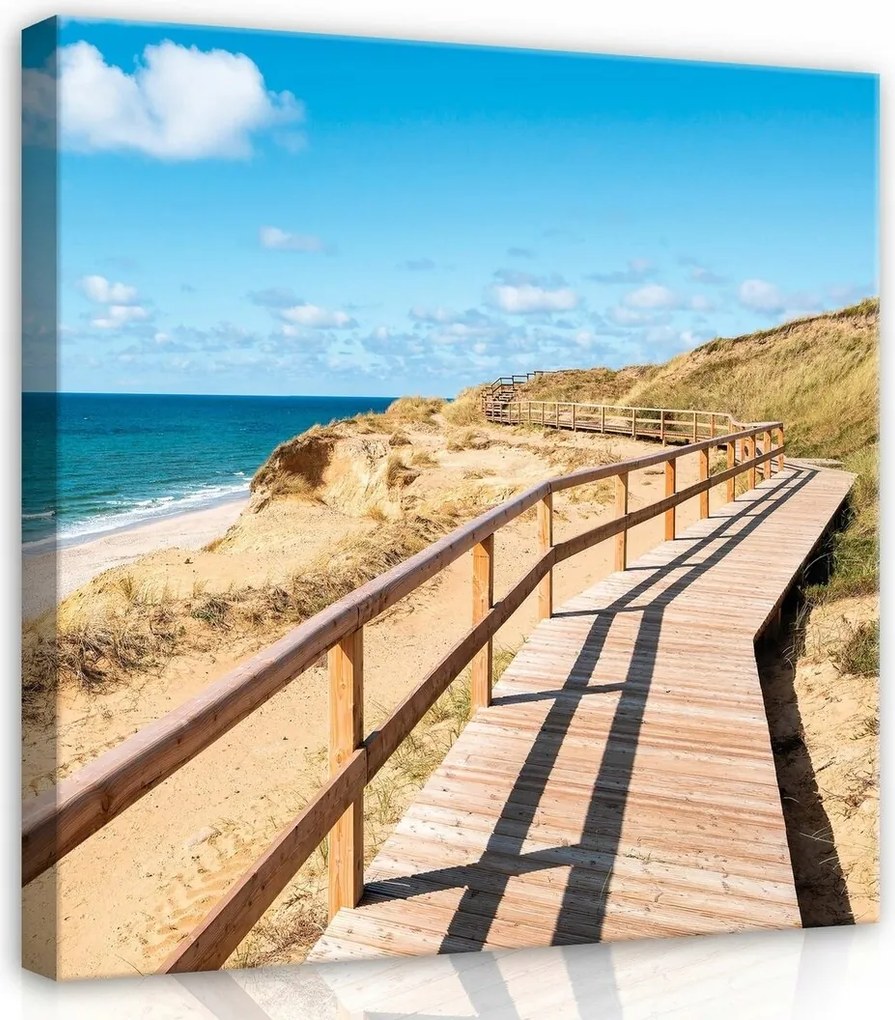 Vászonkép 80x80 Tengeri táj tengerpart tenger ég nap nyár nyugalom