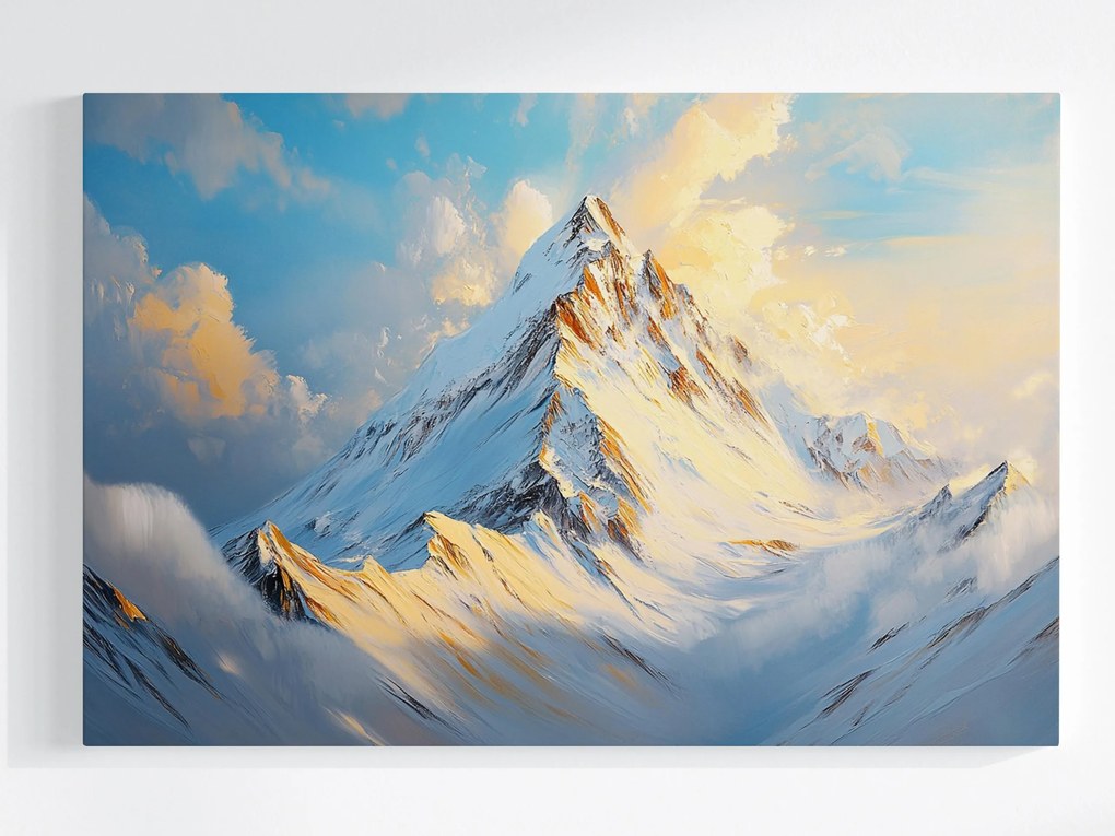 Vászonkép Canvas Tájkép Magas Hegyek Csúcsok Tél Hó Fagy 120x80