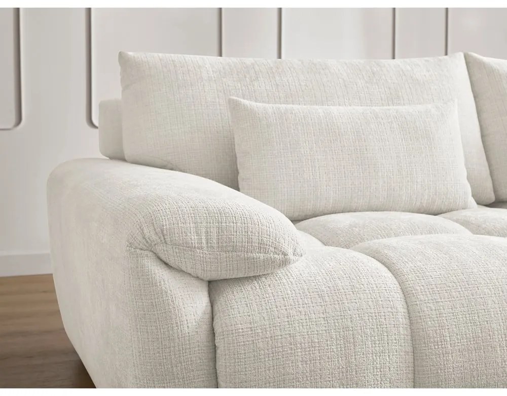 Fehér zsenília kanapé 264 cm Ivane – Bobochic Paris