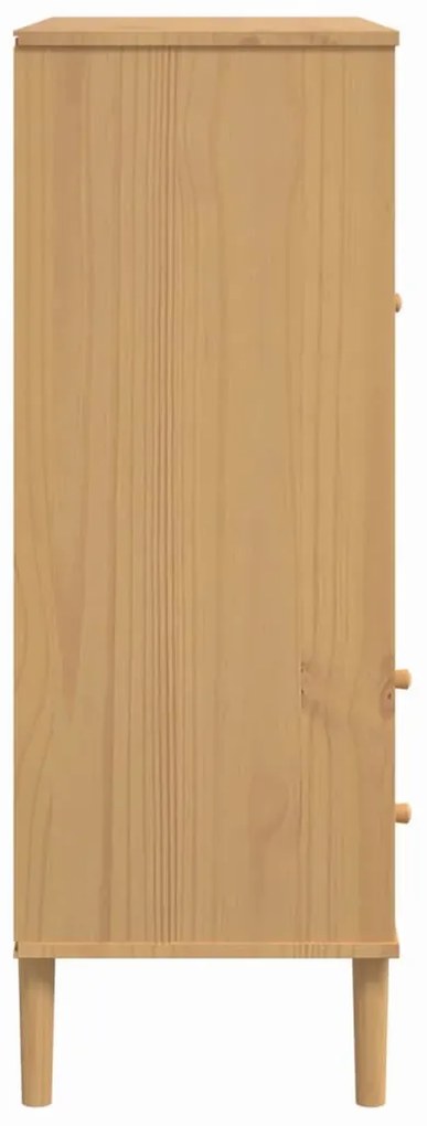 SENJA barna rattanhatású magasszekrény 90 x 40 x 112 cm