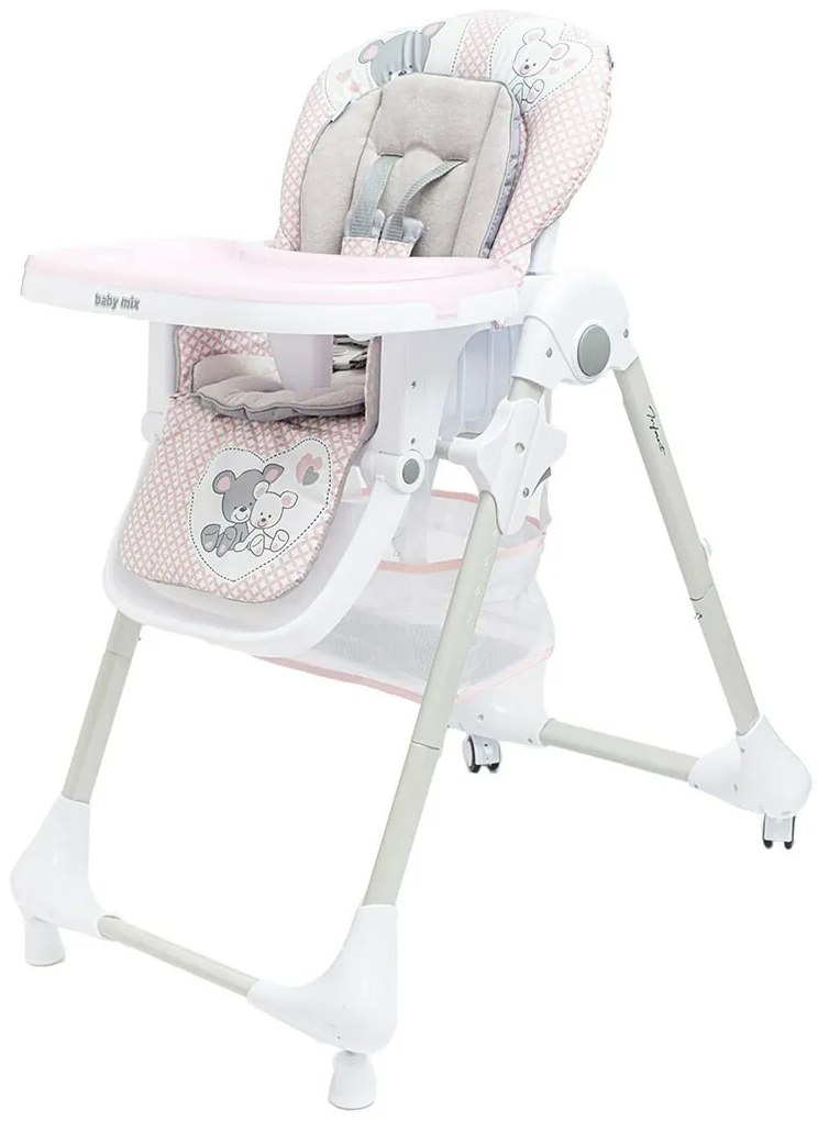 Baby Mix Infant gyerek etetőszék, rózsaszín