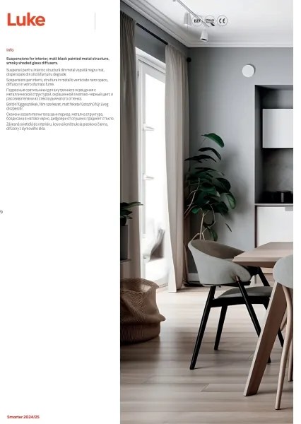 Redo 01-3196 - Csillár zsinóron LUKE 1xE27/42W/230V átm. 17 cm fekete