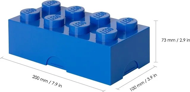 Uzsonnás doboz 10 x 20 x 7,5 cm, többféle - LEGO szín: fehér