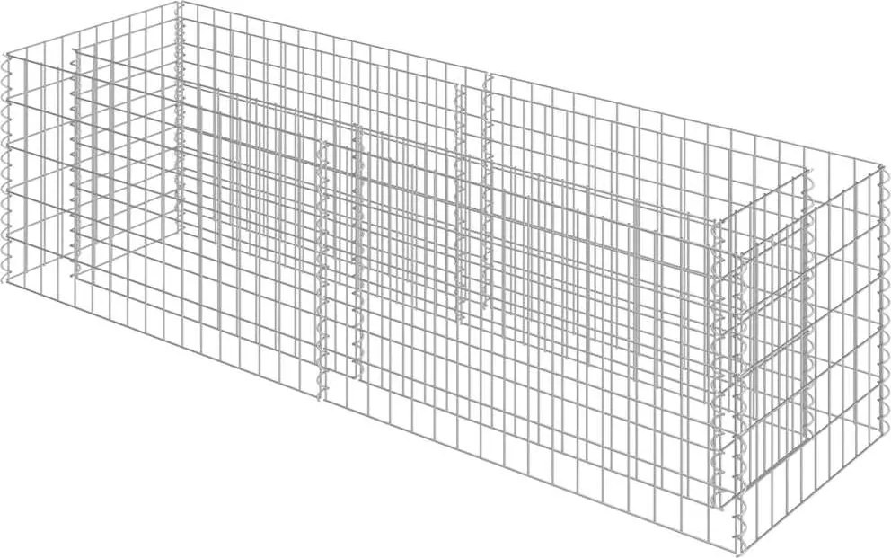 vidaXL horganyzott acél gabion magaságyás 180 x 50 x 50 cm