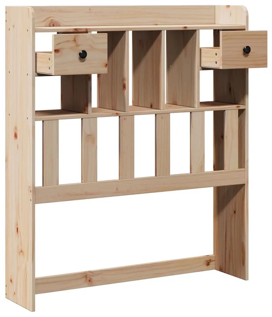 tömör fenyőfa fejtámla tárolóval 75 cm