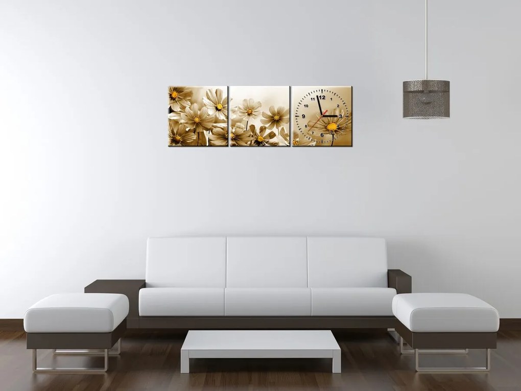 Gario Órás falikép Virágos szépség - 3 részes Méret: 30 x 90 cm
