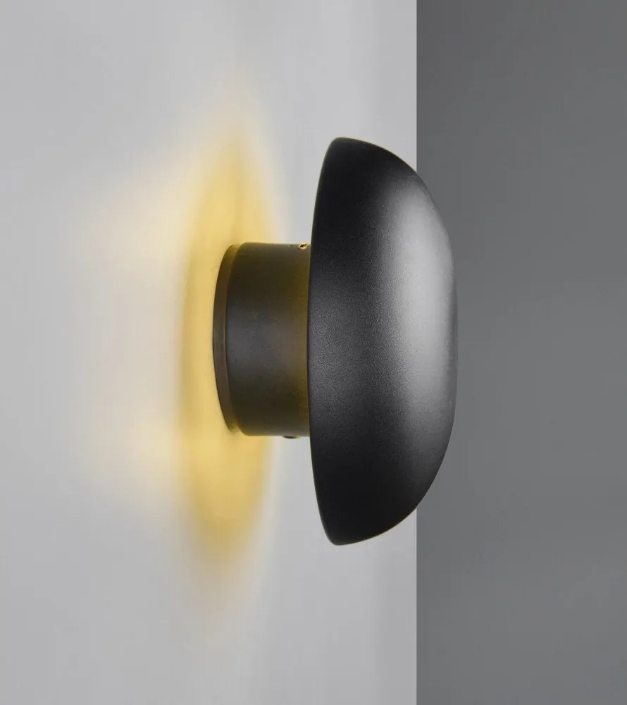 Matt fekete USB LED fali lámpa Davey – Reality