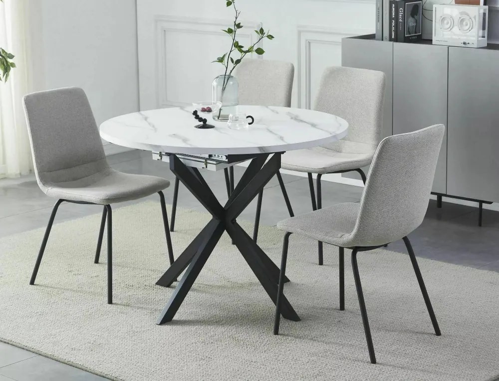 Gaston bővíthető étkezőasztal fehér 100-135cm