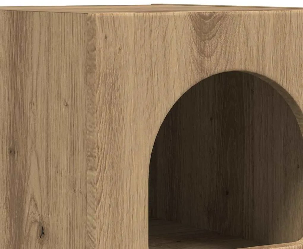 vidaXL Éjjeli asztal Artisan tölgy 29.5 x 35 x 50 cm Faanyag