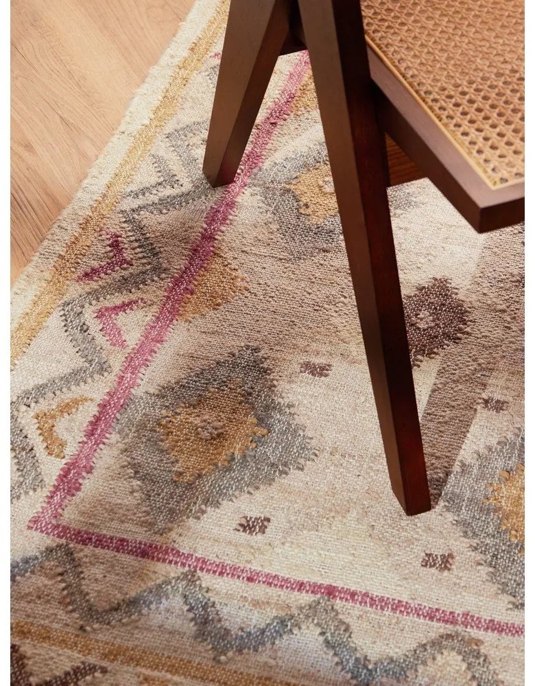 Krémszínű kézi szövésű juta futószőnyeg 80x200 cm Roya Imani – Elle Decoration