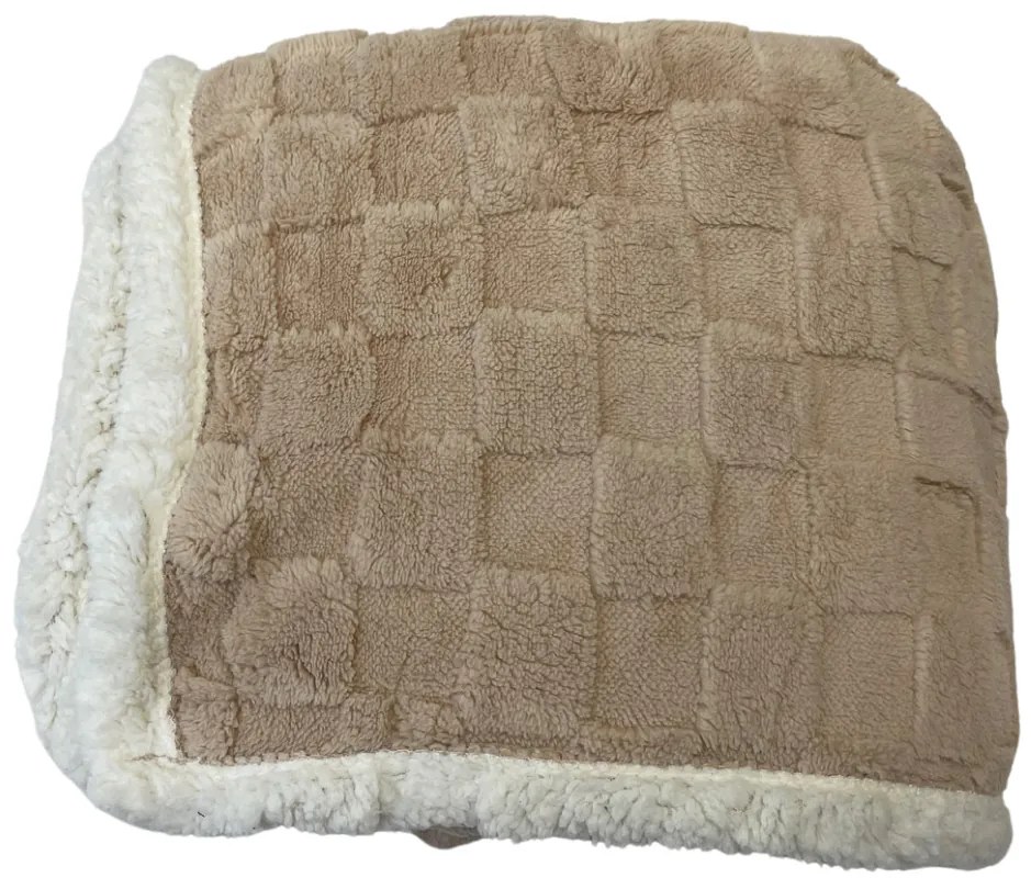 Luxus báránytakaró bézs mikroplüssből 200x230cm TiaHome