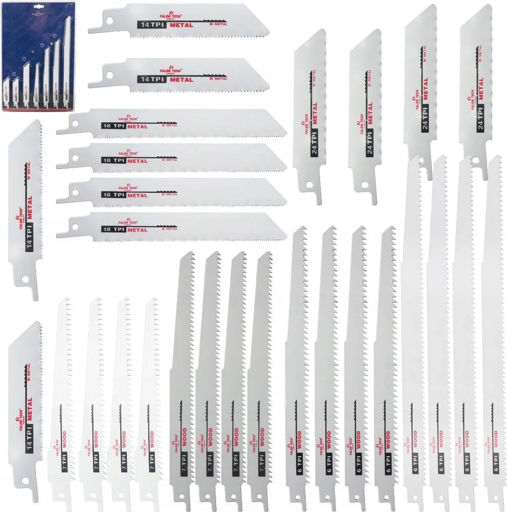 Fűrészlap Szablyafűrészhez Készlet 28 Db Fa És Fém Vágásához