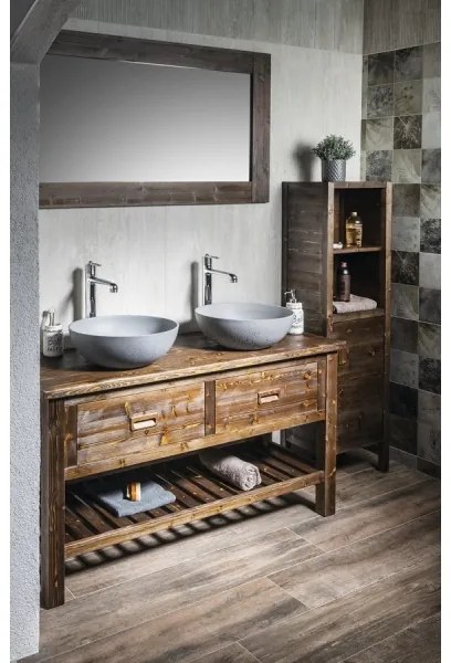 Sapho - FORMIGO ráépített mosdó Ø 39 cm beton/matt szürke