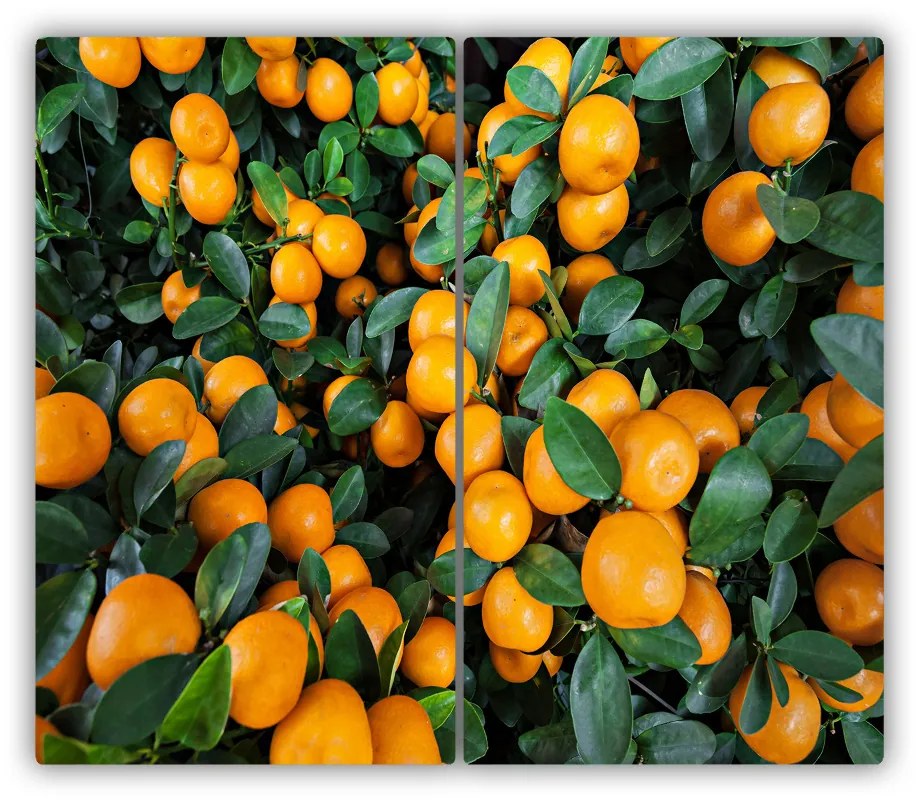 Üveg vágódeszka mandarin 60x52 cm