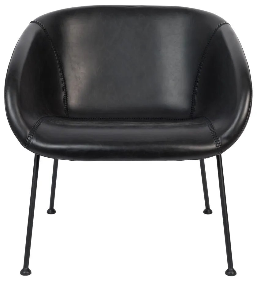 Feston fekete műbőr fotel - Zuiver