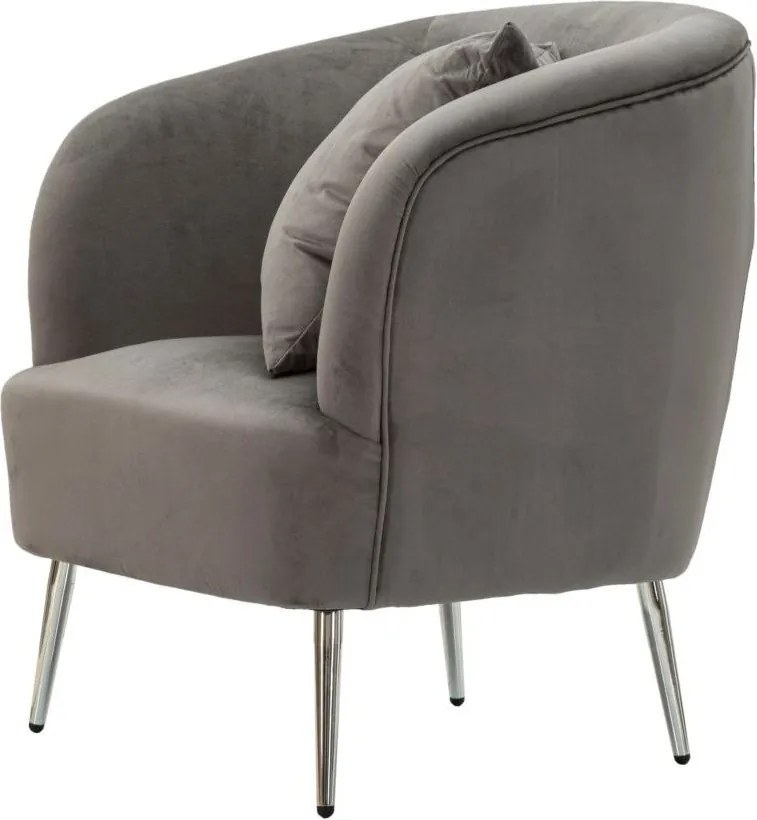 Szürke bársony fotel Silvery – Mauro Ferretti