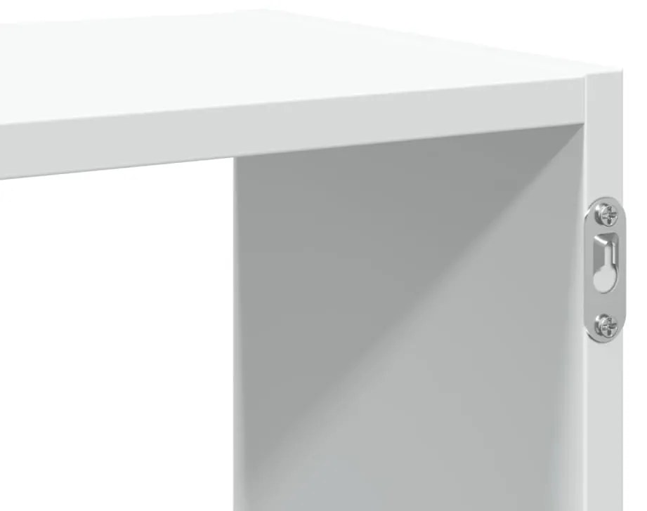fehér szerelt fa fali polc 100 x 25 x 50 cm
