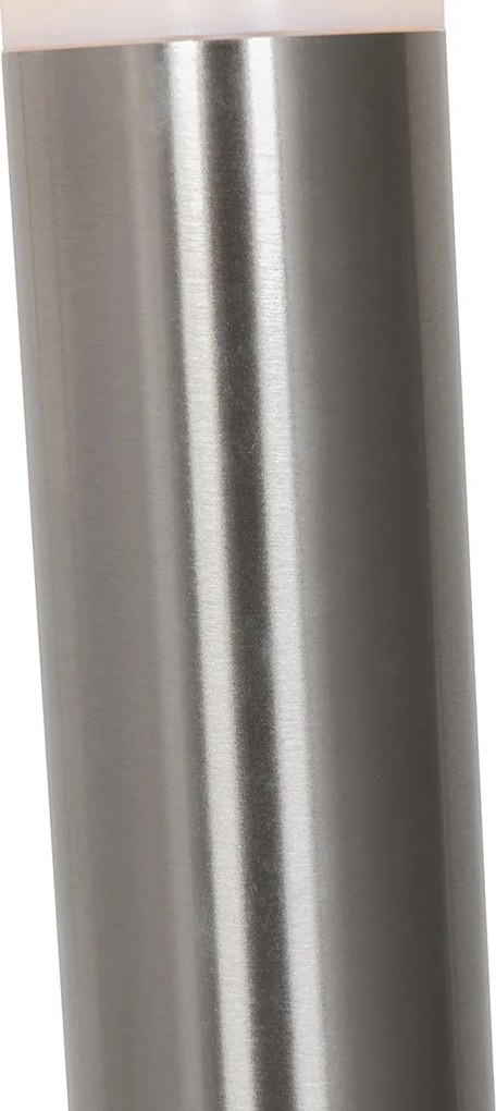Modern kültéri kút lámpa acélból opállal 80 cm IP44 - Rox