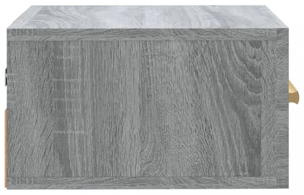 2 db szürke sonoma falra szerelhető éjjeliszekrény 35x35x20 cm