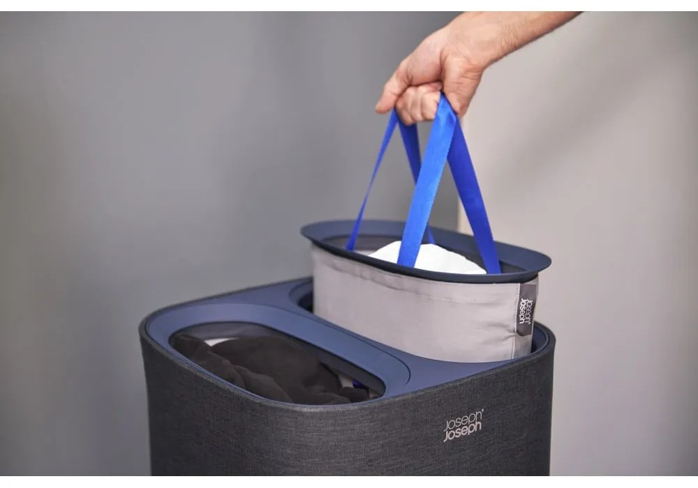 Antracitszürke textil szennyeskosár 2x30 l Tota – Joseph Joseph