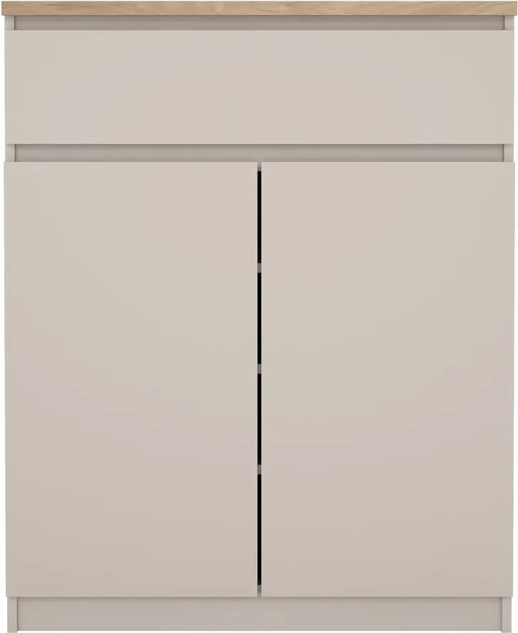 Krémszínű komód 80x100x40 cm Naia – Tvilum