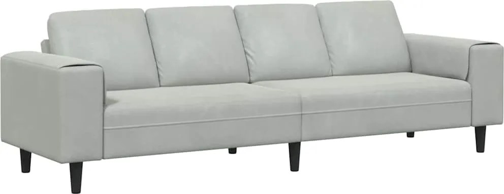 vidaXL Nappali Kanapé Világosszürke 250 x 77 x 76 cm