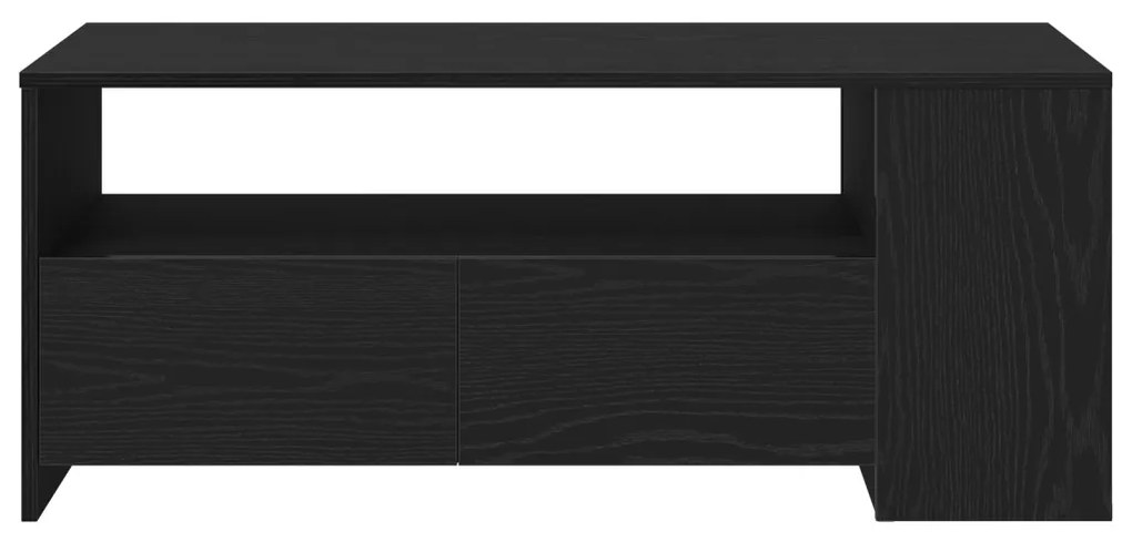 Fekete Tölgy Kávézó Asztal 102x55x43.5 cm Mérnöki Fából Készült
