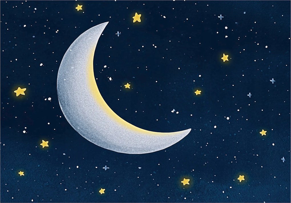 Fotótapéta Gyerekeknek Ég Hold Csillagok Gyerek Tapéta 400x280