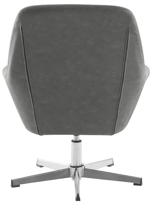 Szürke bőrutánzat fotel Naomi - Støraa