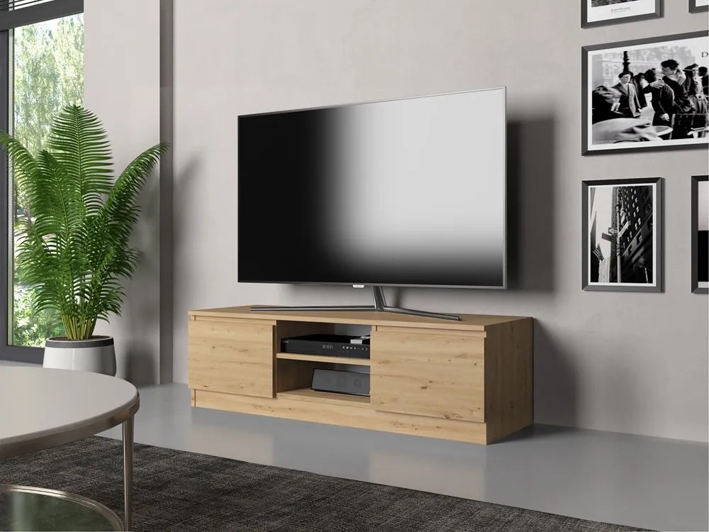 Aldabra RTV120 TV állvány, 120x36x40 cm, tölgy