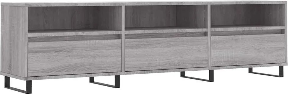 vidaXL szürke sonoma színű szerelt fa TV-szekrény 150x30x44,5 cm