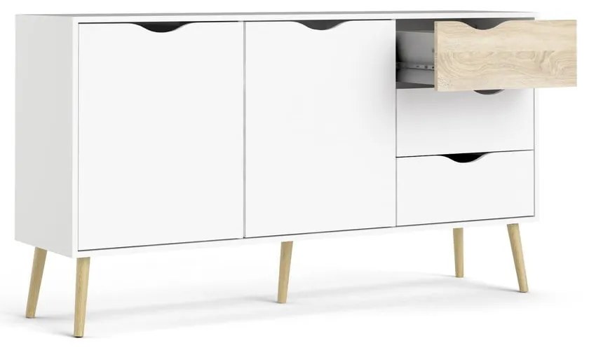 Fehér komód 147x82x39 cm Oslo – Tvilum