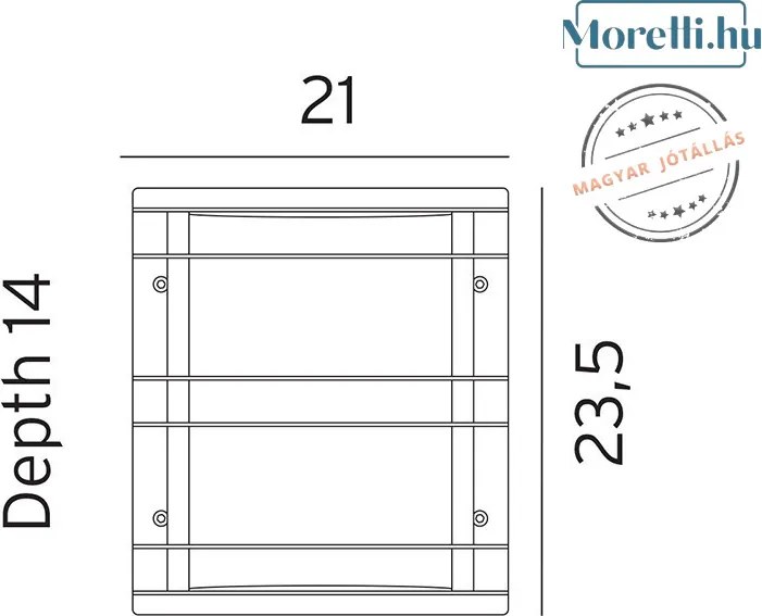 NORLYS 220GA Klasszikus Kültéri Fali Lámpa E27 IP54