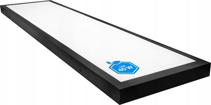 Led panel Plafon Syntron 40W 120x30cm 4000K Falra szerelhető Fekete 130LM/W 5200lm