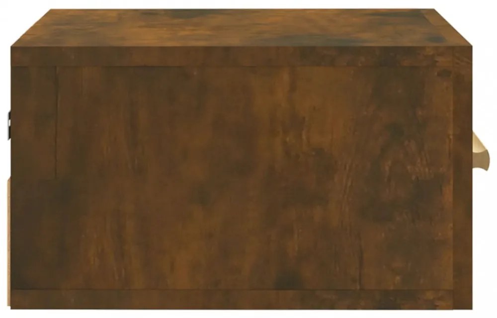füstös tölgy színű falra szerelhető éjjeliszekrény 35x35x20 cm