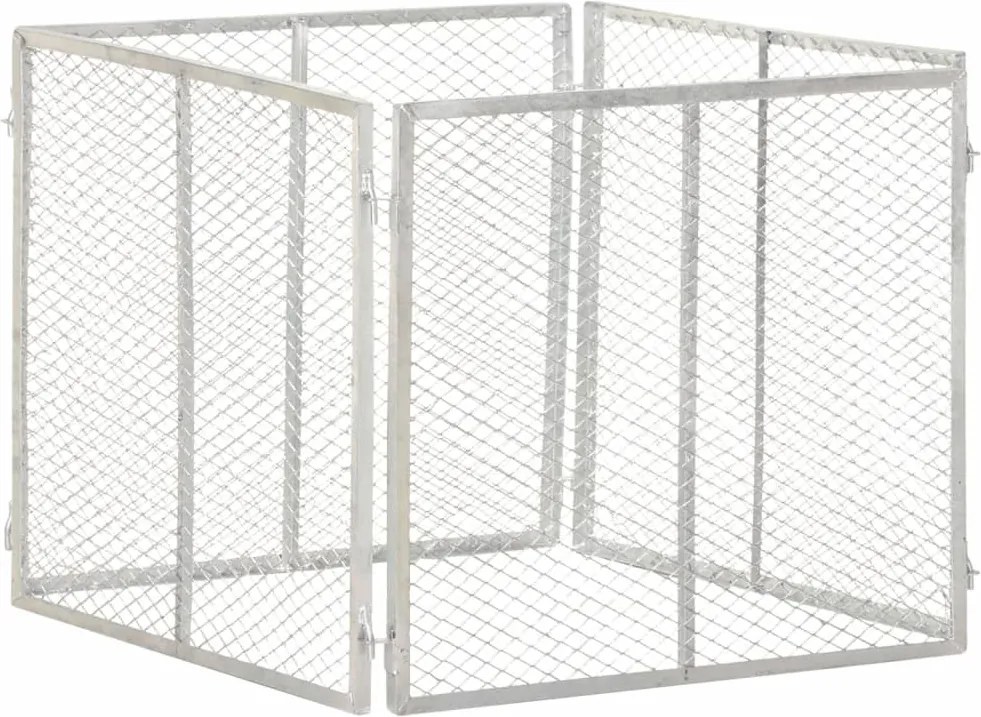vidaXL horganyzott vas kerti komposztáló 85 x 85 x 70 cm