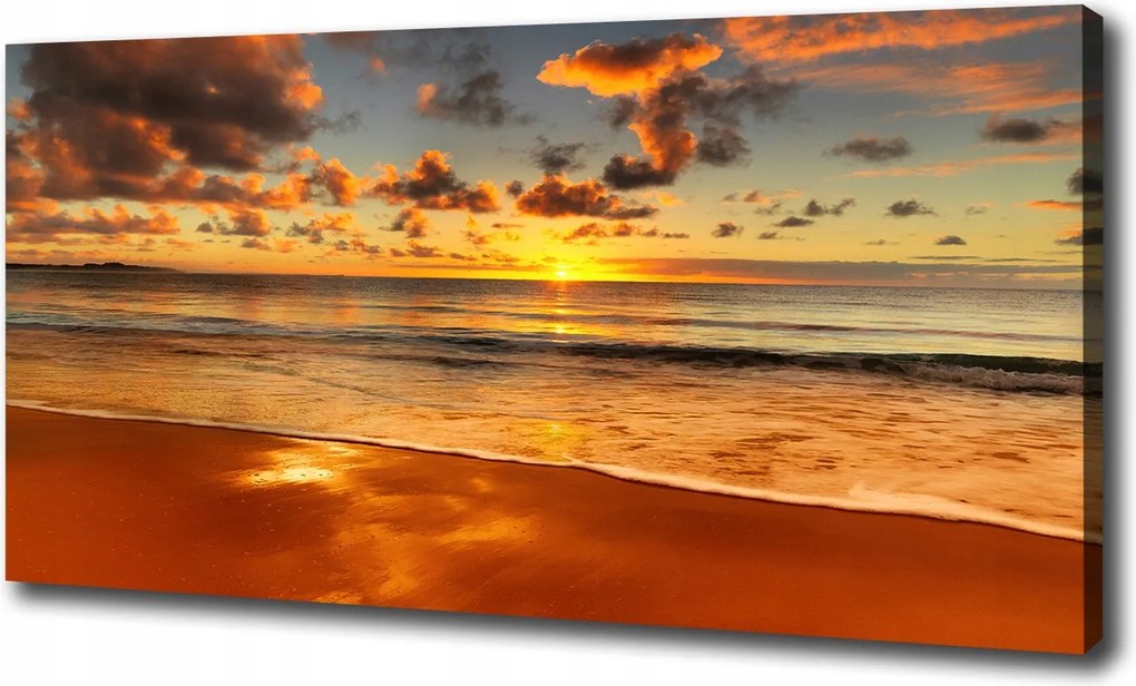 Vászonkép Naplemente tengerpart 100x70cm