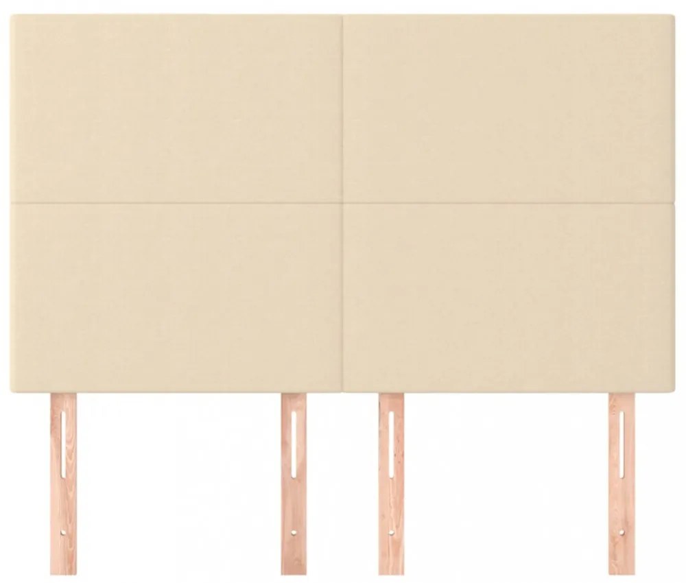 krémszínű szövet fejtámla 144x5x118/128 cm