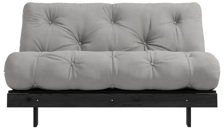 Szürke kinyitható kanapé 140 cm Roots Black Night – Karup Design