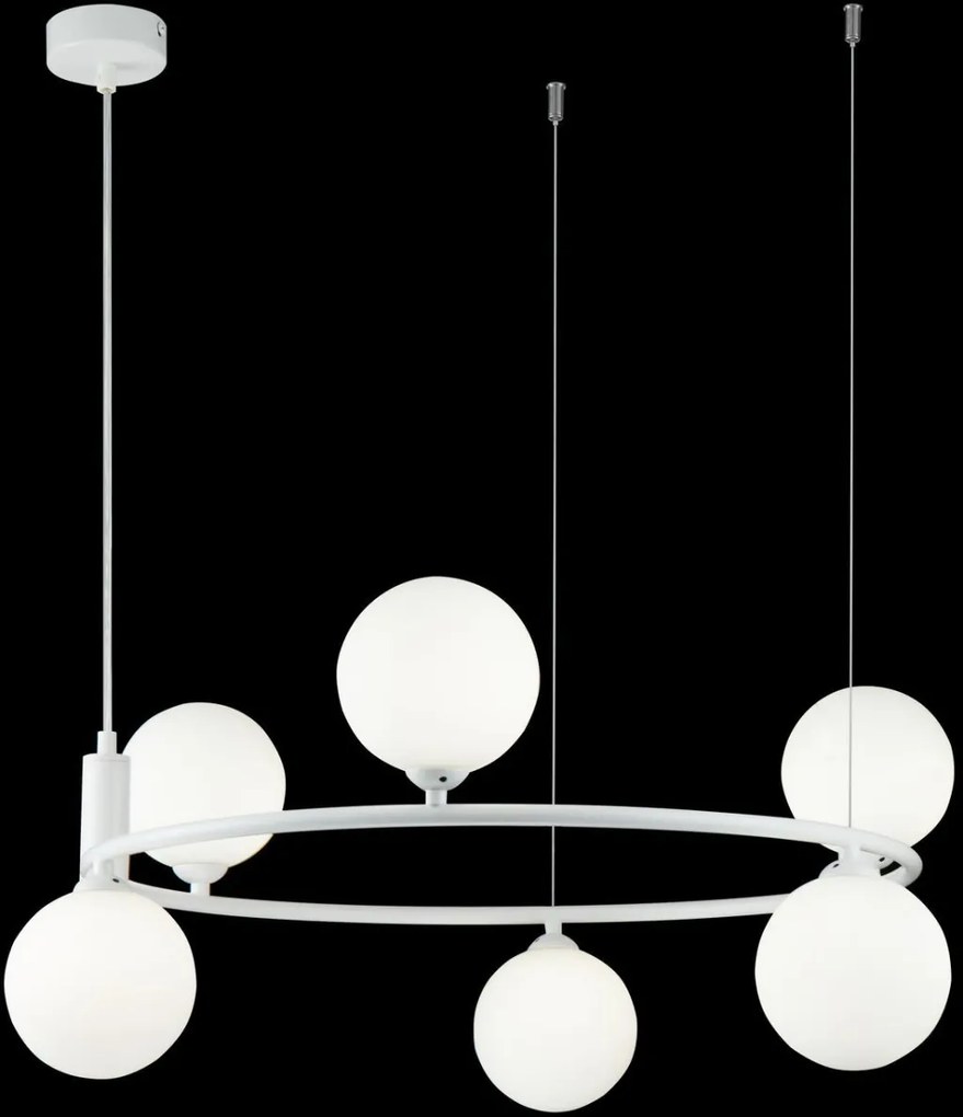 MAYTONI MOD013PL-06W RING Modern Függesztett Lámpa Fehér G9 IP20