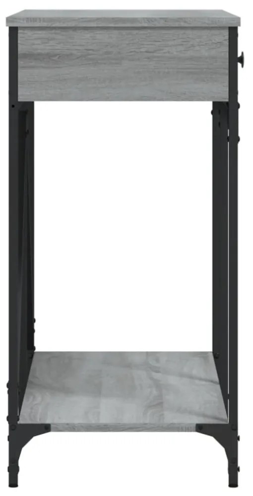 szürke sonoma színű szerelt fa tálalóasztal 100 x 39 x 78,5 cm