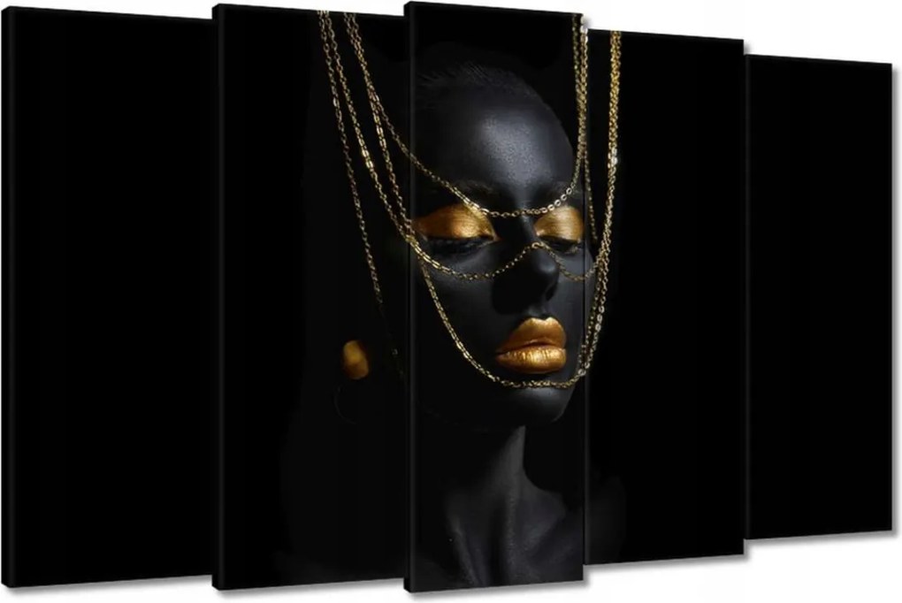 Vászonkép 150x95 Arannyal bevont fej