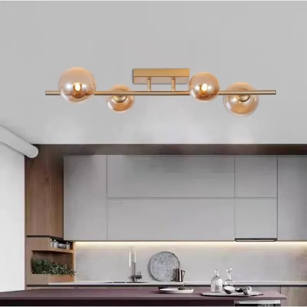 Wofi 7014-401W - LED Felületre szerelhető csillár VILLA 4xG9/3W/230V arany