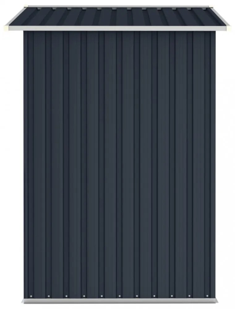 antracitszürke horganyzott acél kerti fészer 205 x 129 x 183 cm